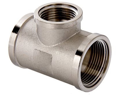 Тройник в/в/в никелированный из латуни 1/2″Fx1/2″Fx1/2″F Vieir TFN333