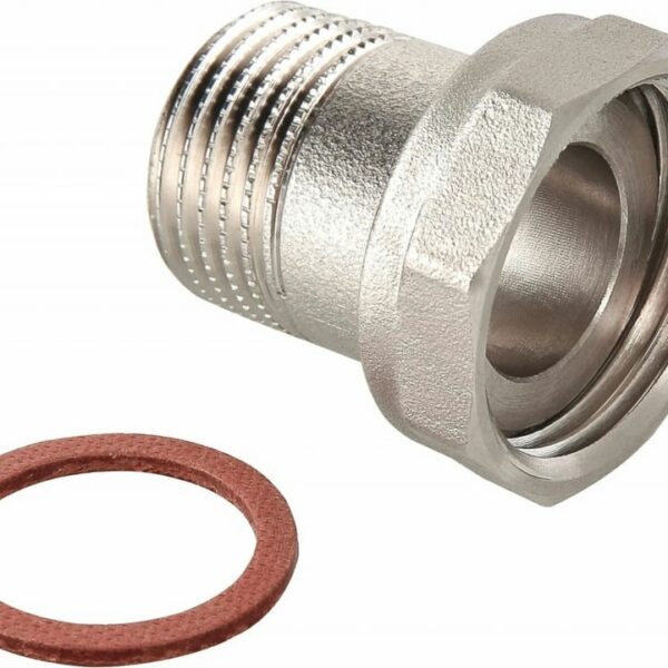 Полусгон никелированный с накидной гайкой из латуни 3/4"х1/2 Vieir VRDN8-1520