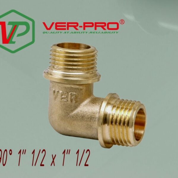 Уголок латунный с наружной резьбой 1*1/2″Mx 1*1/2″M Vieir LHH77