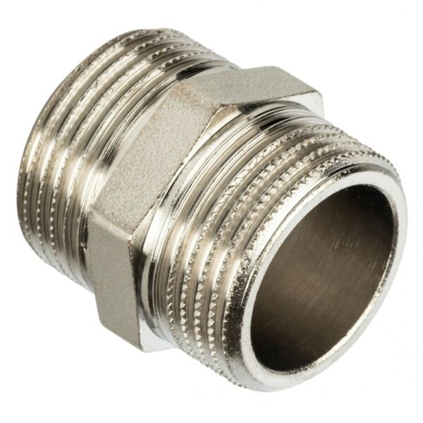 Ниппель никелированный из латуни S2″Mx2″M Vieir SHN88