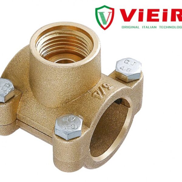 Врезка трубная из латуни обойма-тройник водоотвод 3/4" х 1/2 Г. х 3/4" Vieir VRDN4-20