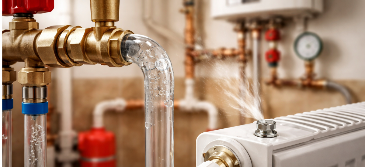 Устранение воздушной пробки в системе отопления радиатора с помощью воздухоотводчика