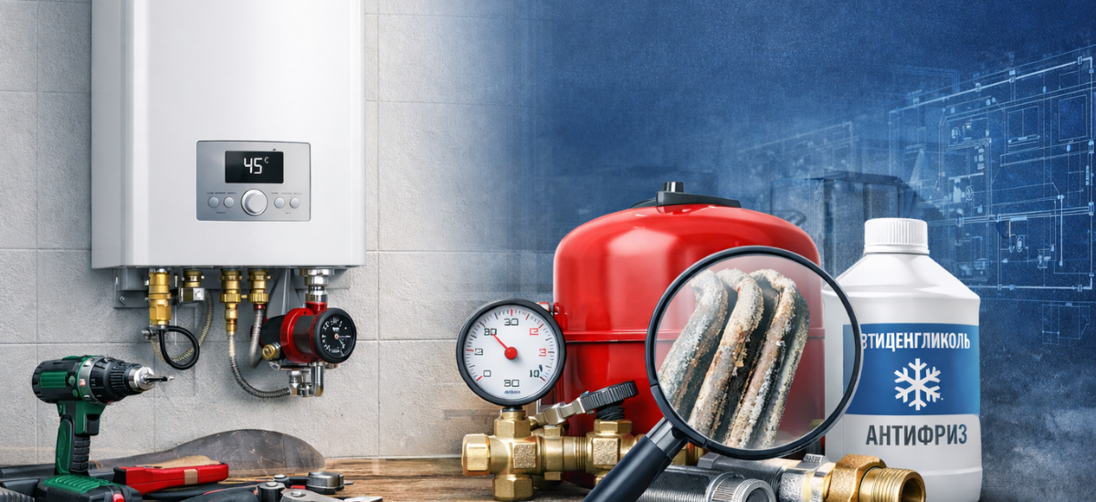 Электрический котёл и инструмент для монтажа