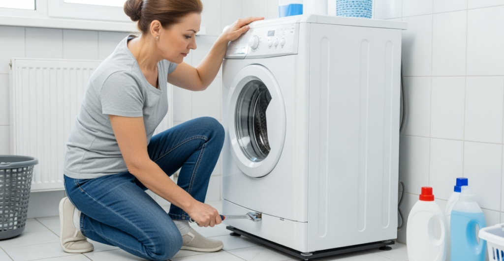 Регулировка ножек стиральной машины для устранения вибрации