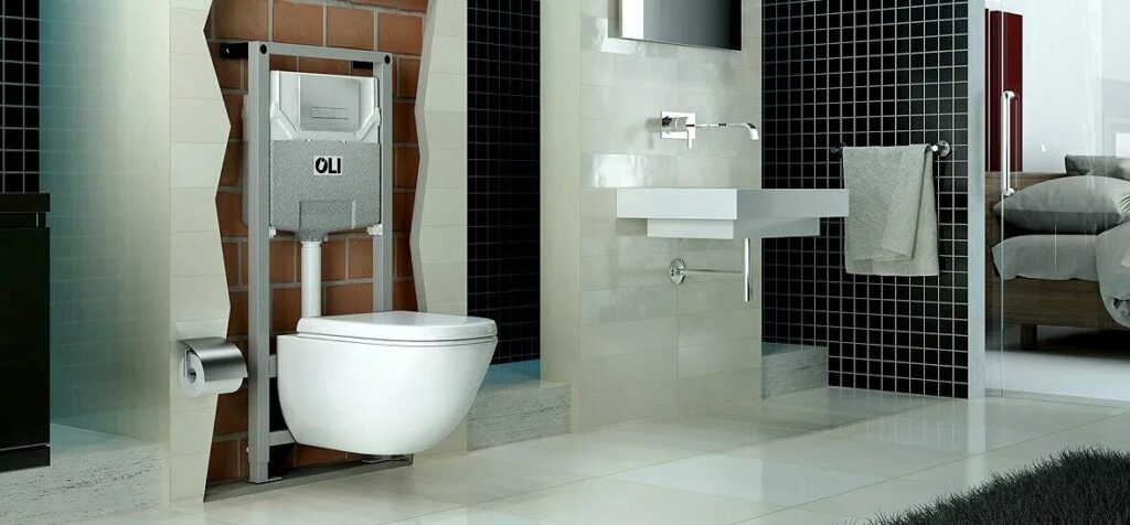 подвесной унитаз с инсталляцией