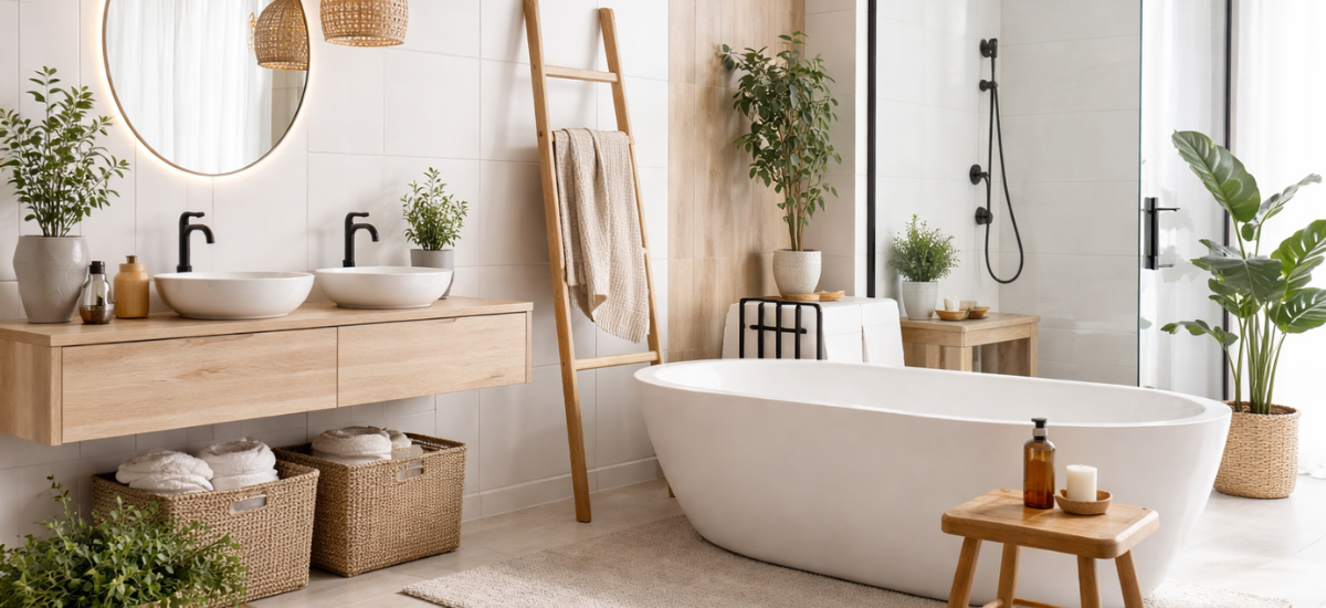 ванна в скандинавском стиле