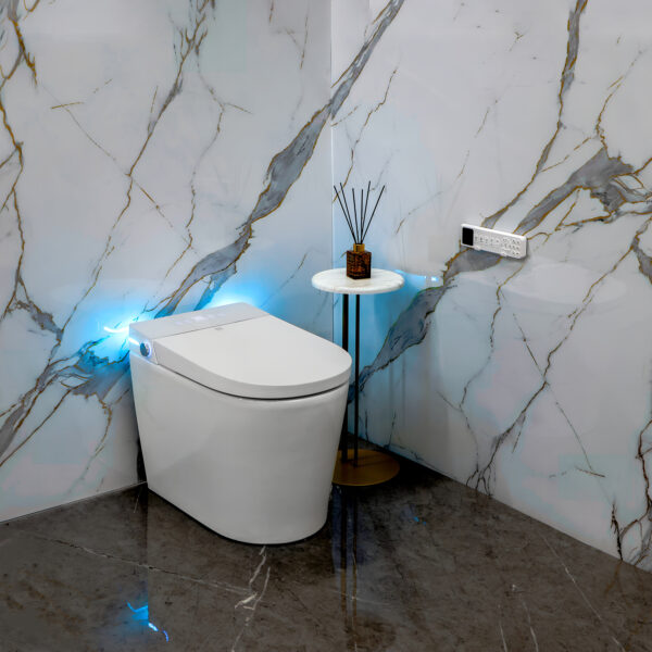 Умный смарт унитаз Hatico Pro FlushBot Напольный Белый (белое стекло) (1 Бачок)