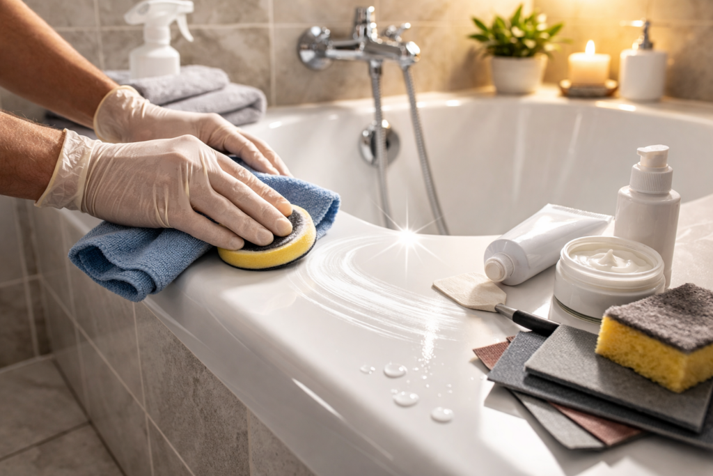 акриловая ванна-как убрать царапины