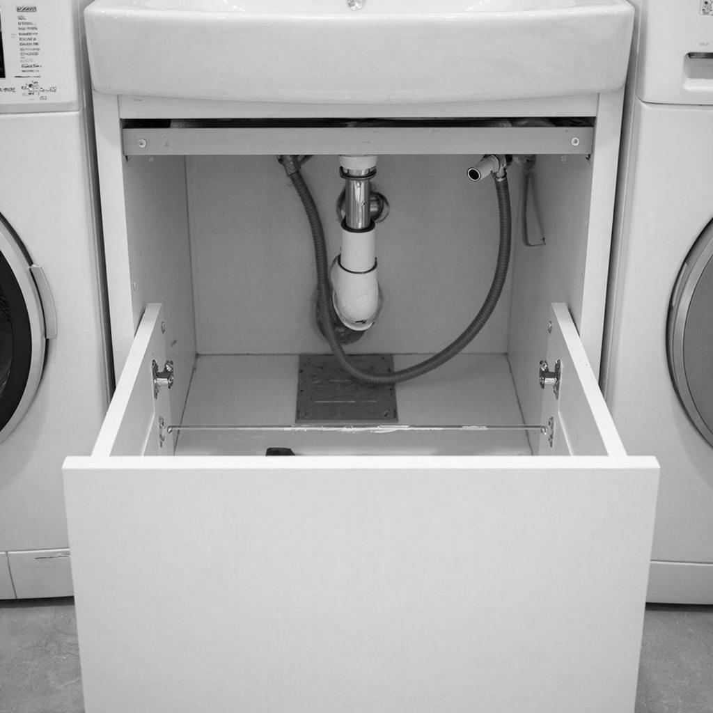 современная сифонная система с подключением шланга стиральной машины