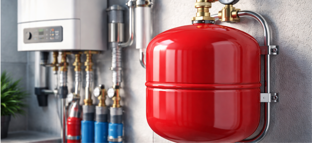 Расширительный бак для системы отопления в котельной частного дома