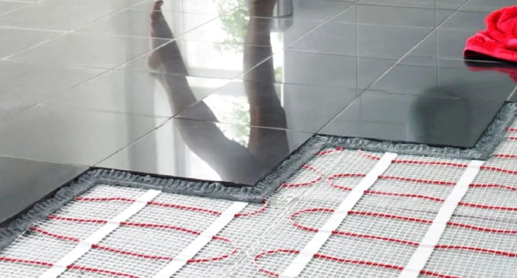 укладка плитки на теплый пол