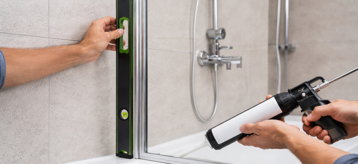 Монтаж стеклянной шторки на ванну своими руками с уровнем и герметиком